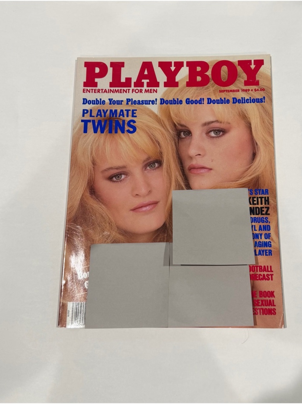 PLAYBOY White and Black Text Cover with Small Color Pack Image